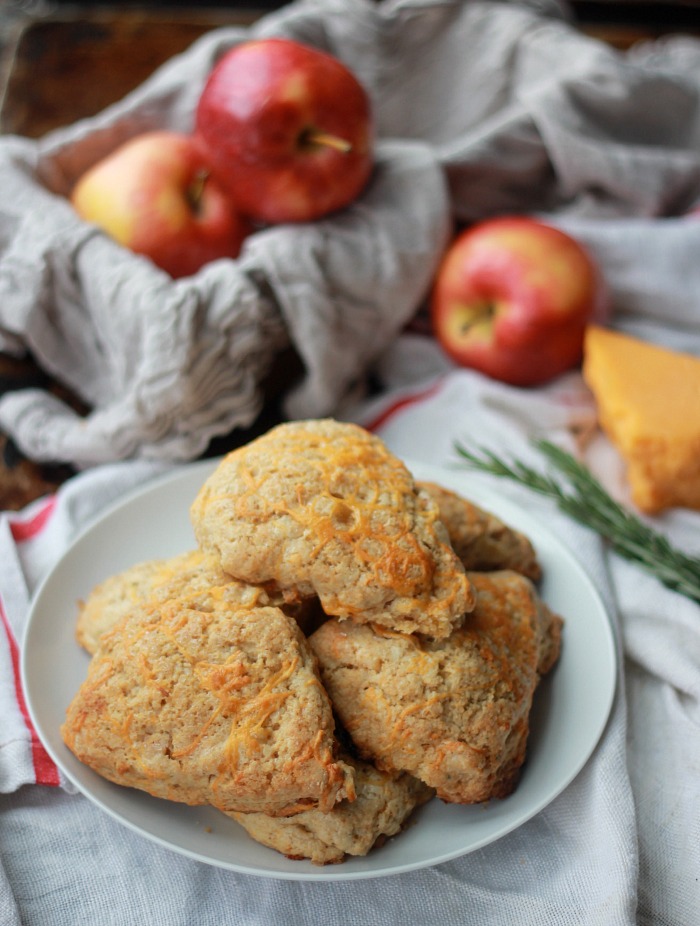 Apples Scones with Cheddar and Rosemary- Kristin Hoffman of VRAI Magazine