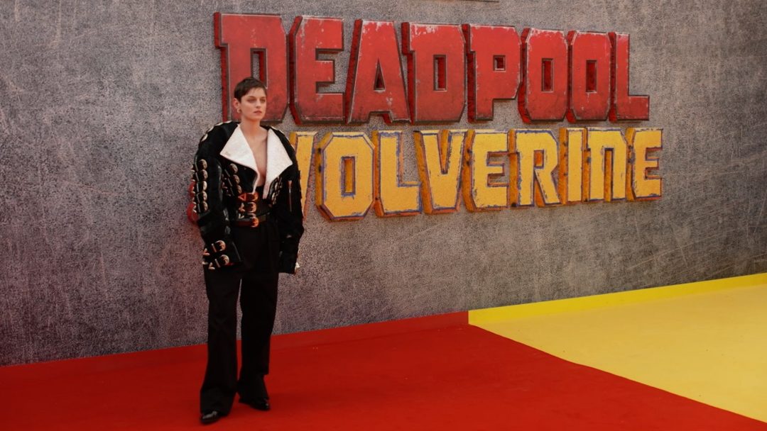 Emma Corrin Wears Schiparelli at the Deadpool & Wolverine UK Global Press Tour Fan Event