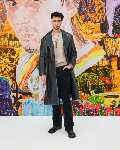 LOEWE FW24 MENS SHOW GUEST ARRIVALS ARCHIE MADEKWE RGB CROPPED 4x5